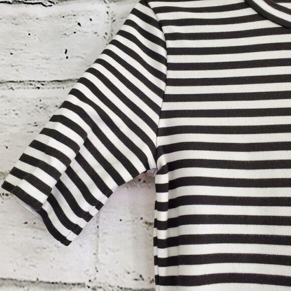 Aritzia Sunday Best Striped Dress Black White - Picture 3 of 10